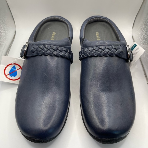 David Tate Women’s NWT Leather Clog Mules Slip On Comfortable Waterproof  8.5 - Picture 1 of 6